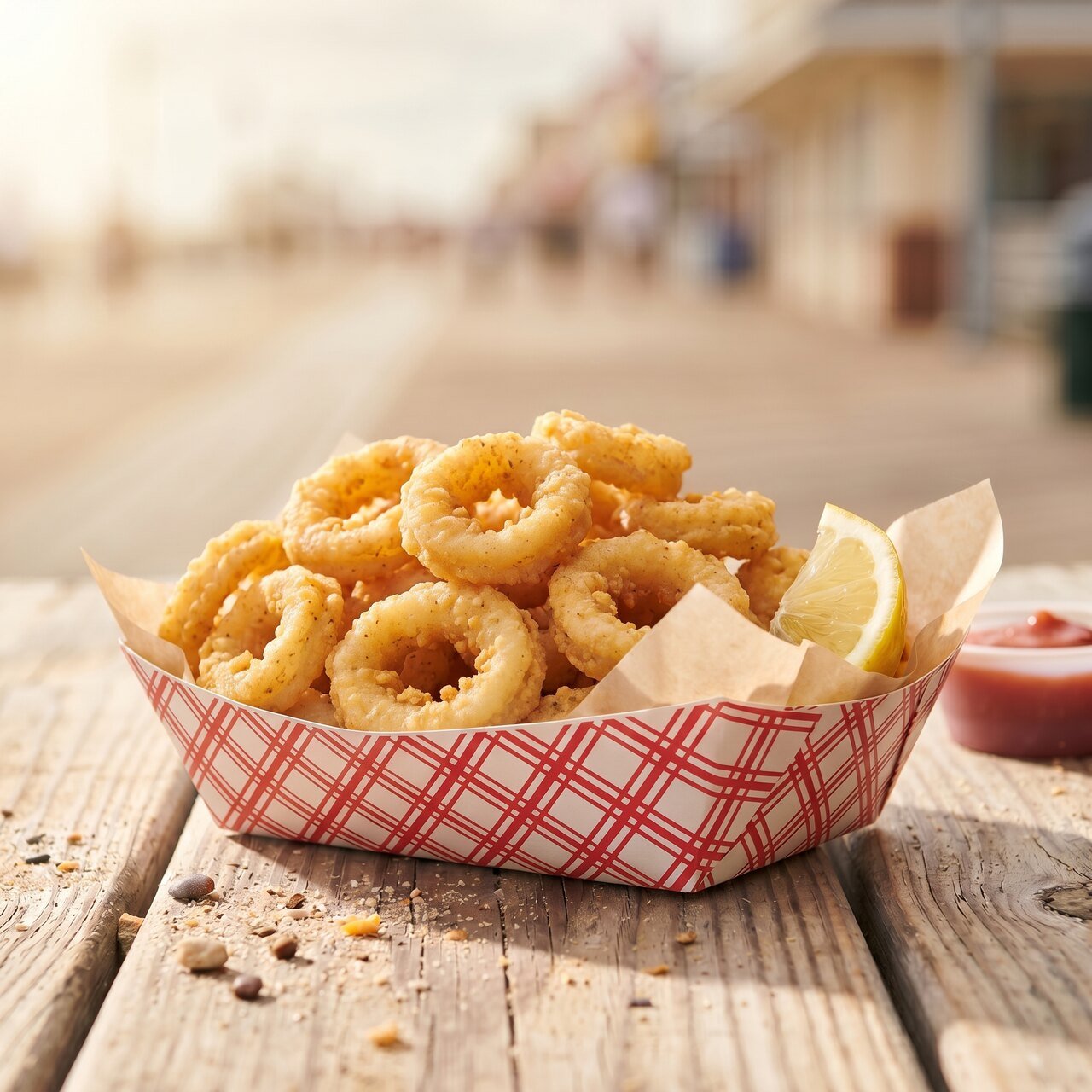 Fried calamari at Pete's Clam Stop, Coney Island